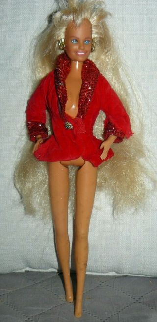 Celebrity Blond Barbie Doll In Red Jacket