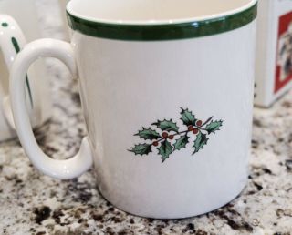 Vintage Spode England Christmas Tree Tom & Jerry Mug Set of 4 7