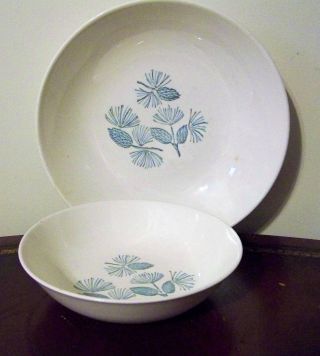 Marcrest Stetson Blue Spruce 8 " Round Vegetable Bowl & Soup Cereal Bowl Vintage