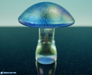 Mushroom Iridescent Glass Heron Glass Mushroom