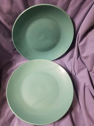 2 Royal Norfolk Classic Stoneware Dinner Plates,  Turquoise,  10½ " W