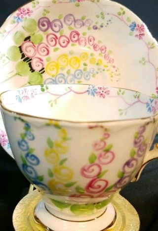 Rare Pattern Vintage Royal Albert Bone China England Tea Cup & Saucer Lovely