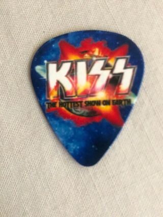 Kiss Hottest Show Earth Guitar Pick Eric Singer Signed Guadalajara Mx 7/29/10