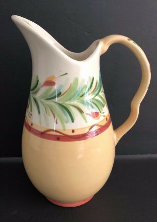 Gail Pittman Siena Pitcher Southern Living At Home 80 Oz 11.  5 " Tall Floral
