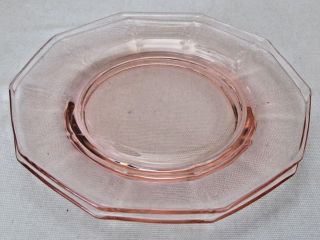 Vintage Cambridge Glass Pink Decagon Bread - Dessert Plates 3