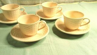 Set Of 4 Mikasa Country Manor Saffron Espresso Demitasse Cups And Saucers