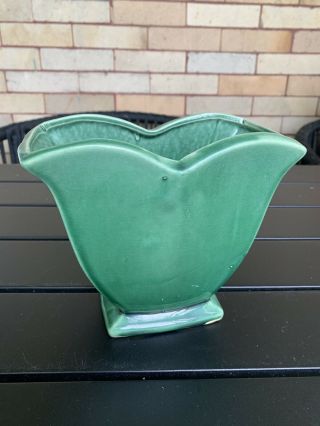 Vintage Mid Century Ceramic Green Planter Vase Mccoy