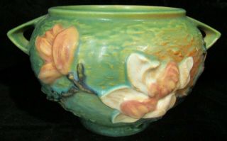 Roseville Art Pottery Green Jardiniere Planter,  665 - 5 "