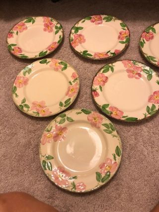 Vintage Franciscan Desert Rose Dinner Plates 10.  5 " Set Of 6