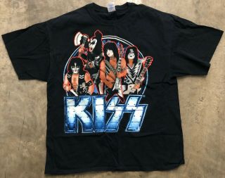 Kiss The Tour 2012 Concert T - Shirt Large L Gilden Cotton