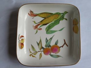 Royal Worcester Evesham Square 10 1/2 Inches Gold Porcelain England (w2)