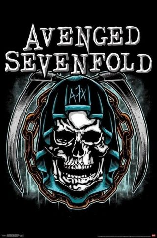 Avenged Sevenfold Holy Reaper 22x34 Music Poster A7x Death Skull New/rolled
