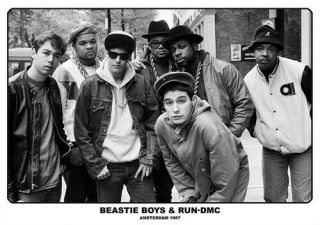Beastie Boys Poster Run Dmc Group Shot Amsterdam 1987 The Run - Dmc