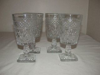 4 Imperial Glass Cape Cod Stemmed Water Wine Goblet Glasses