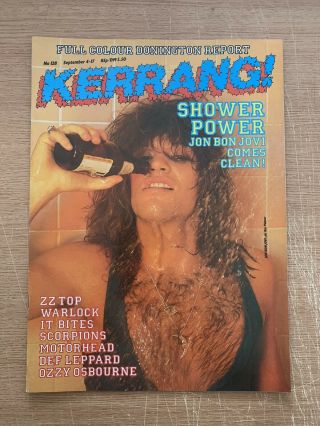 Kerrang 128 Bon Jovi Zz Top Warlock It Bites Motorhead Def Leppard Ozzy Osbourn