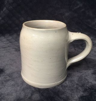 19th Century Antique American Salt Glazed Stoneware 1/2 L Drinking Mug
