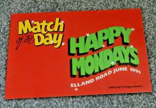 Happy Mondays Match Of The Day Programme June 1991