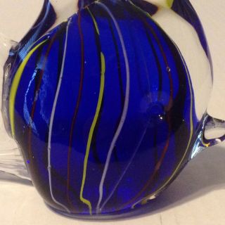 Hand Crafted Art Glass Angel Fish Paperweight Figurine Decoration 4