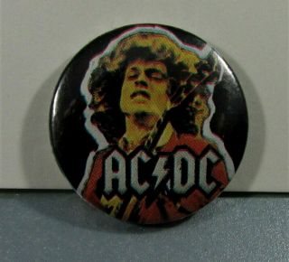 Ac/dc Vintage Metal Button Badge From The 1980 