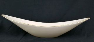 Vintage Lenox Centerpiece Dish Bowl Ivory Gold Trim 3478 - X - 436 15 1/4 "
