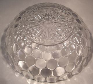 Anchor - Hocking " Bubble " Depression Glass Serving Bowl Very Clear Good Cond.