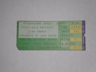Tina Turner Concert Ticket Stub - 1985 - Private Dancer Tour - Meadowlands Arena - Nj