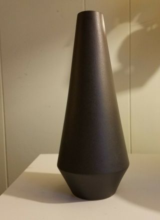 Diane Love Vintage Mid Century Modern Black Ceramic Vase Signed