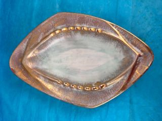 Vintage Stangl Pottery Antique Gold Ashtray Brushed 22 Kt Collectible