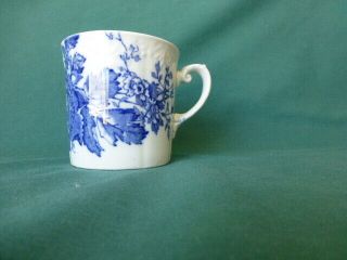 Antique Lynton Pattern Flow Blue Mug Colonial Pottery Stoke England