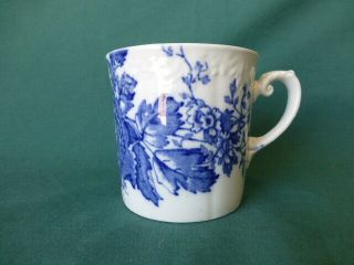 Antique Lynton Pattern Flow Blue Mug Colonial Pottery Stoke England 2