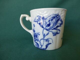 Antique Lynton Pattern Flow Blue Mug Colonial Pottery Stoke England 4