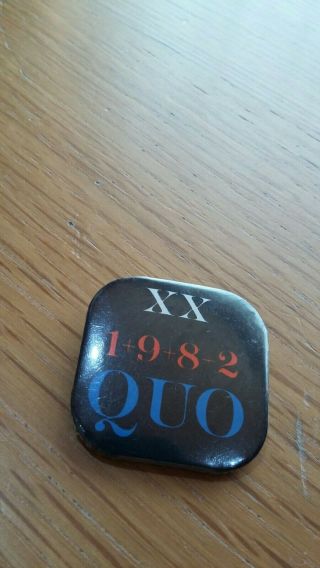 Status Quo - Xx Tour 1982 - 1980`s Concert Badge