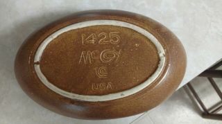 Euc Vintage Mccoy Canyon Mesa Brown Pottery Usa Oval Serving Bowl