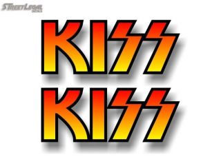 2 - 8 " Kiss Vinyl Vehicle Decals Collectors Army Rock Band Music Wall Stickers