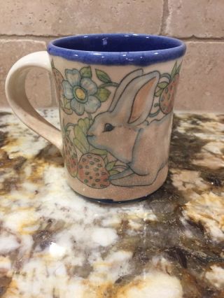 Davila Brodsky Rabbitworks Santa Fe Easter Egg Bunny Mug 1993