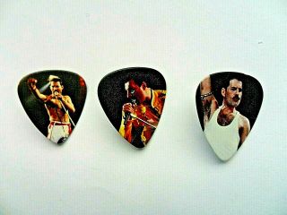 Freddie Mercury Queen Guitar Pick Pin / Lapel / Tie Badge 3 To Choose