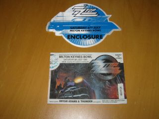 Zz Top - 1991 Uk Gig Ticket Stub & Tour Pass (a)
