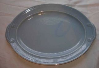 Vintage Taylor Smith Ts&t Luray Pastels Blue 12 " Oval Serving Plate Platter
