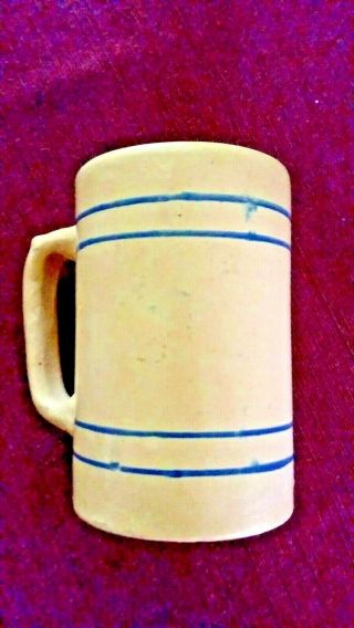 Vintage Red Wing Stoneware Double Blue Band Mug,  Beer Stein,  Cup