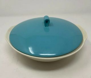 Salem China North Star Hopscotch Atomic Round Covered Vegetable Tab Handle Bowl