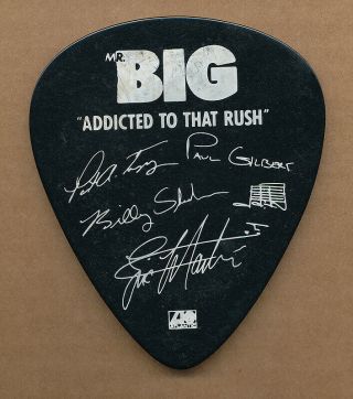 Mr.  Big Addicted To The Rush Rare Promo Oversized Plastic Guitar Pick 1989