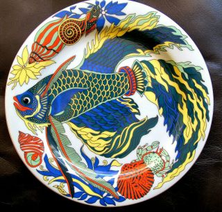 Bopla Fighter Gelb Fish Salad Side Plate Suisse Langenthal Porcelain