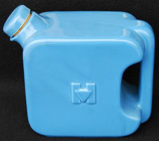 Vintage 1940 ' s Hall Hotpoint Refrigerator Blue Pitcher or Jug with Stopper Rare 3