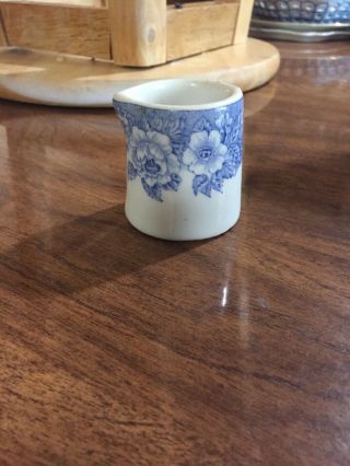 Vintage Shenango China Restaurant Ware Blue Design Individual Creamer