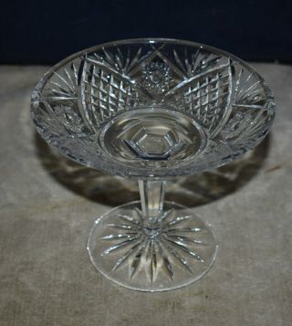 WATERFORD CUT CRYSTAL FOOTED PEDESTAL COMPOTE BOWL – FINE PATTERN 2