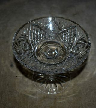 WATERFORD CUT CRYSTAL FOOTED PEDESTAL COMPOTE BOWL – FINE PATTERN 3
