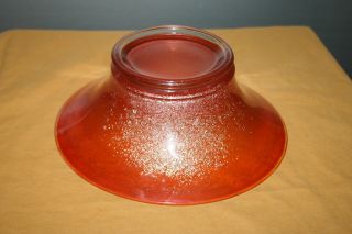 Amber Opalescent Iridescent Glass Bowl with By Cracky Design 3