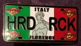 Hard Rock Cafe Florence Italy License Plate Series Pin