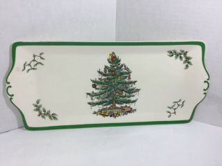 Spode Christmas Tree Serving Tray Sandwiches Cookies Snacks Holiday S3324 - G