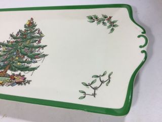 Spode Christmas Tree Serving Tray Sandwiches Cookies Snacks Holiday S3324 - G 2